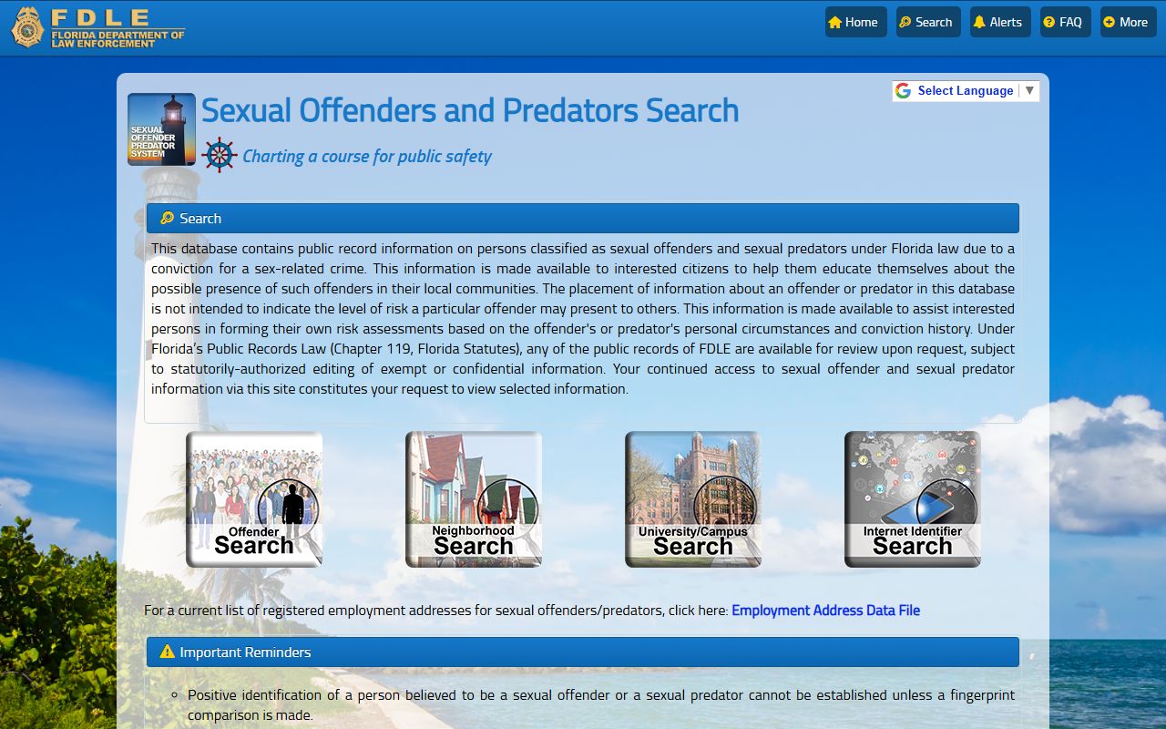 Palm Beach County Clerk of Court FDLE sex offender registry