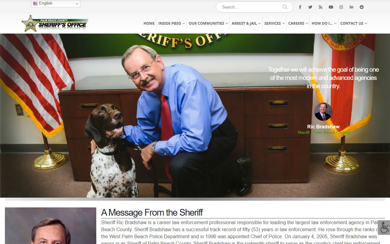 Palm Beach County arrest records Sheriff Ric Bradshaw page