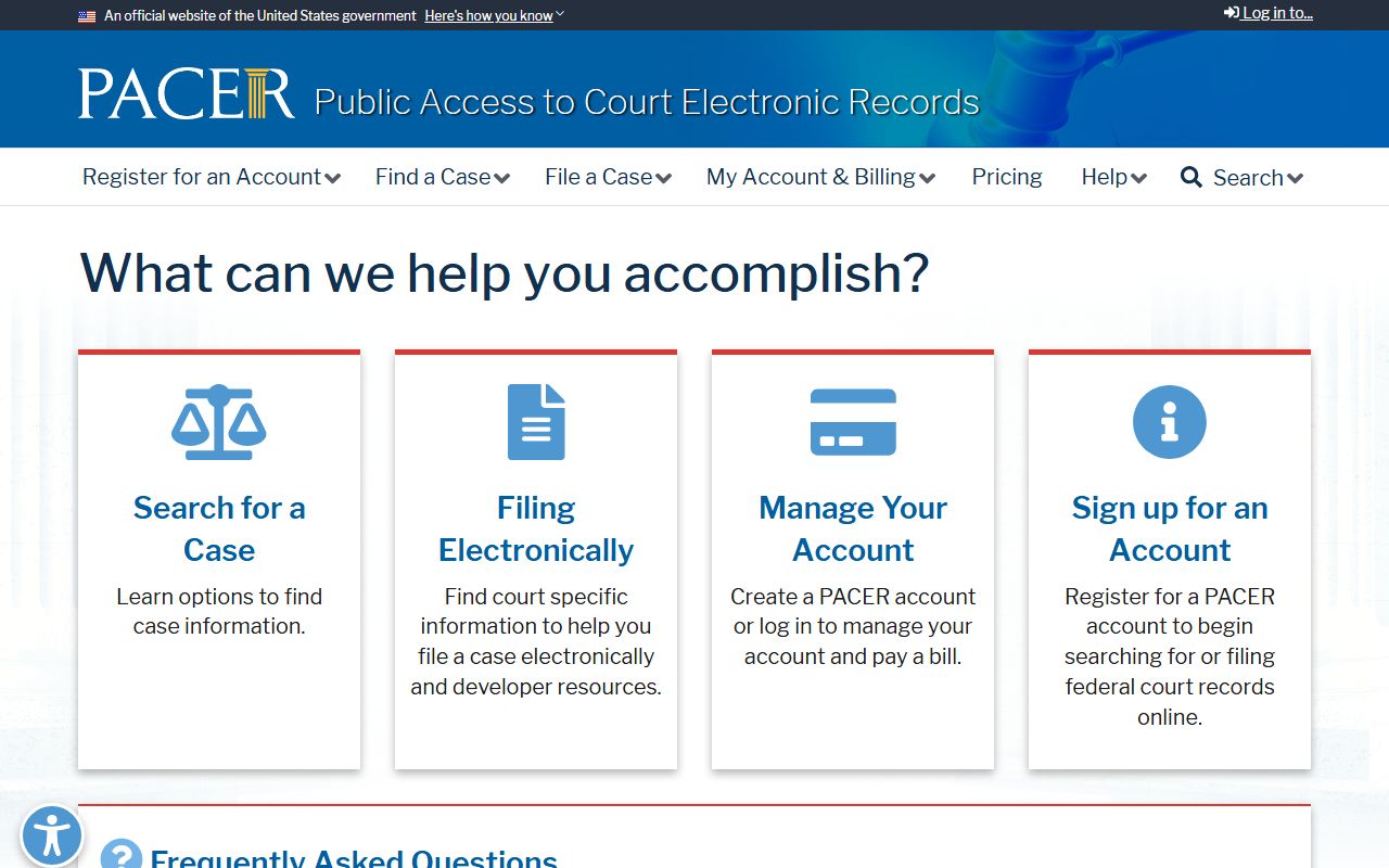 Palm Beach County district court PACER federal records access