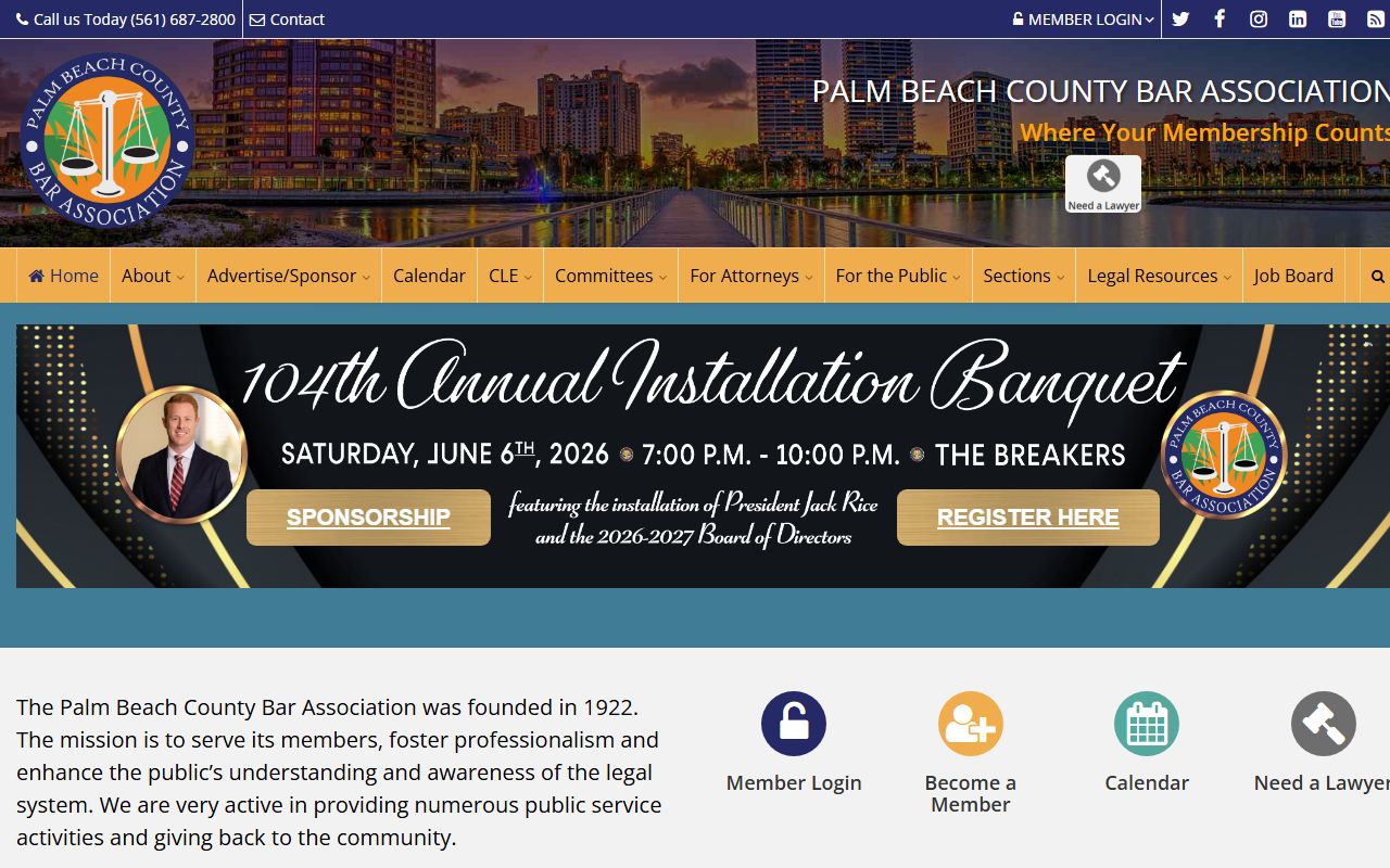 Palm Beach County court records Palm Beach County Bar Association referral