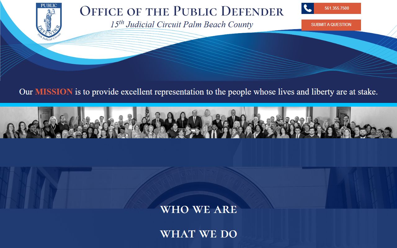 Palm Beach County released inmates Public Defender Fifteenth Judicial Circuit